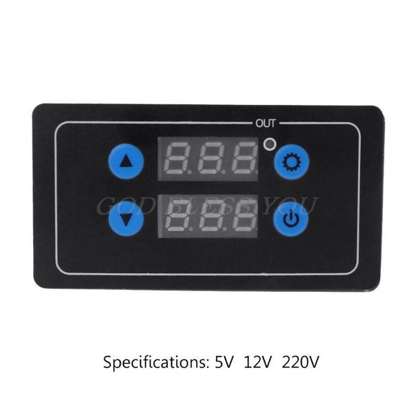 Timer 0,1 s – 999 h Countdown-Timer Programmierbares Zyklussteuermodul Zeitrelais 5 V/12 V/220 V Optionaler Spannungsabfall