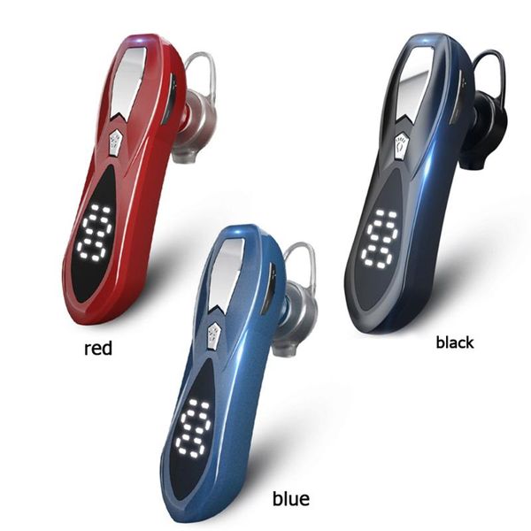 

headphones & earphones f9 bluetooth-compatible earpiece v5.0 wireless handsheadset with microphone digital battery for trucker driver b