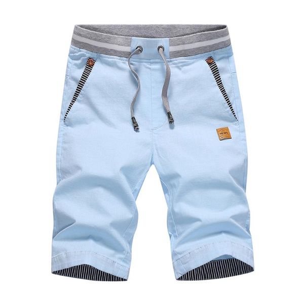 

summer solid casual shorts fashion men's cotton linen cargo plus size loose beach, White;black