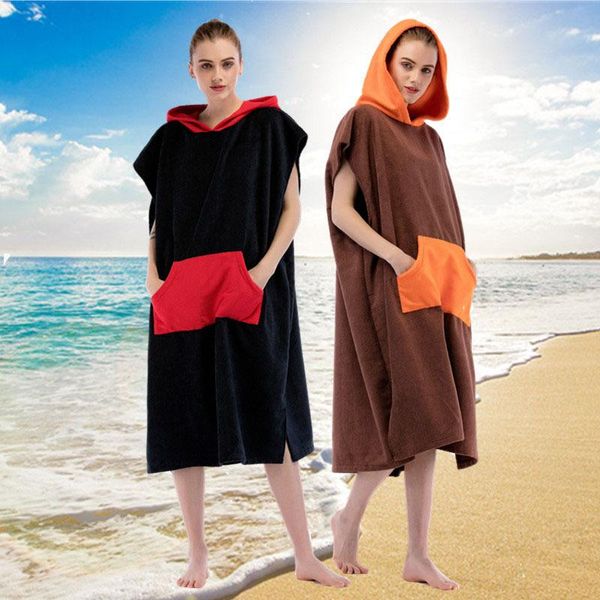 

towel surfing poncho towel,hoodie ponchos ,beach cover ups, boat coat. wetsuit changing robe diving bath thicken sports