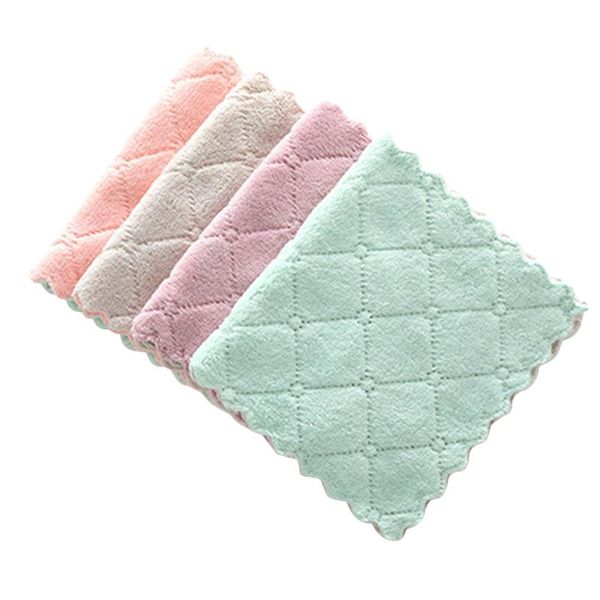 

cleaning cloths 10pc super absorbent microfiber kitchen dish cloth high-efficiency tableware household towel kichen tools gadgets rando