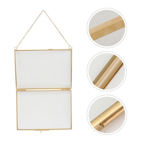 

frames 1pc retro glass artwork po frame metal simple style