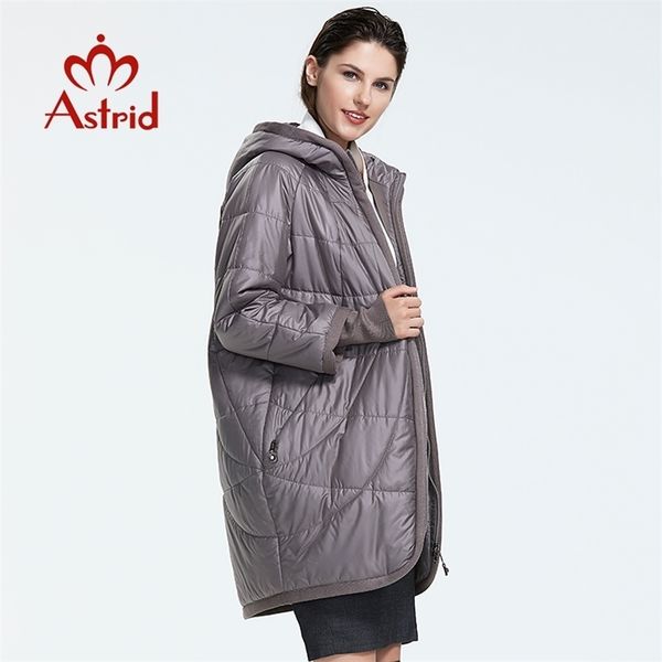 

astrid winter arrival down jacket women outerwear mid-length fashion slim style winter coat am-2075 211013, Black