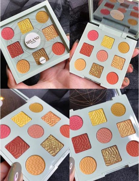 

makeup pallete 9 color metallic eyeshadow shimmer matte glitter pigmented eye shadow palette maquillage nude cosmetic1