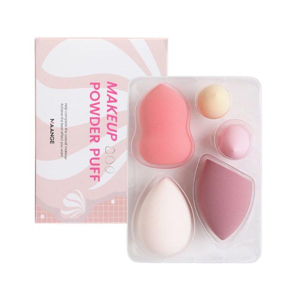 

5pcs/set makeup sponge set foundation cosmetic puff powder smooth beauty sponges, applicators & cotton