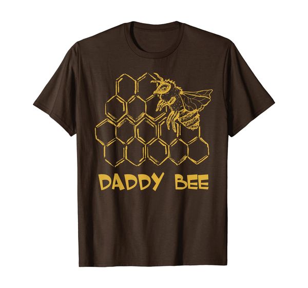 

mens daddy bee tshirt distressed beekeeper bee daddy father's day, White;black