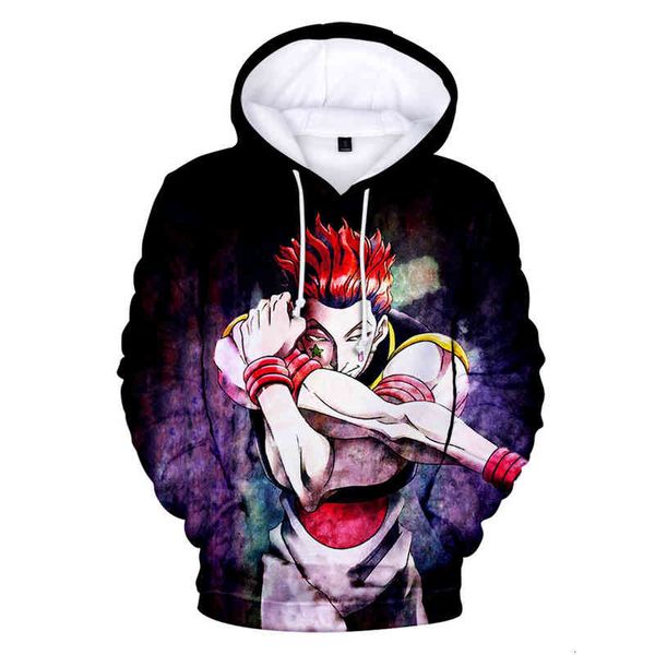 

women's hoodies & sweatshirts anime hoodie hunter x hisoka cosplay costume 3d printed hxh hhisoka funny male rebel hoodies mix-up 6c1l, Black
