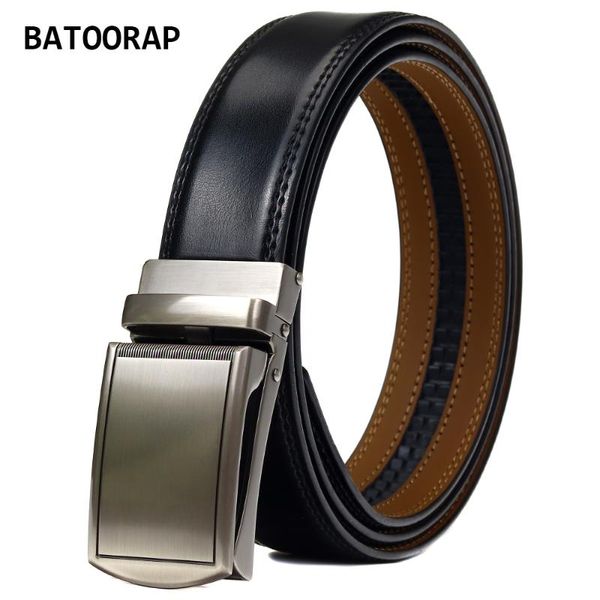 

belts batoorap fashion simple business belt for men genuine leather black cowhide formal suit accessories male trouser strap, Black;brown