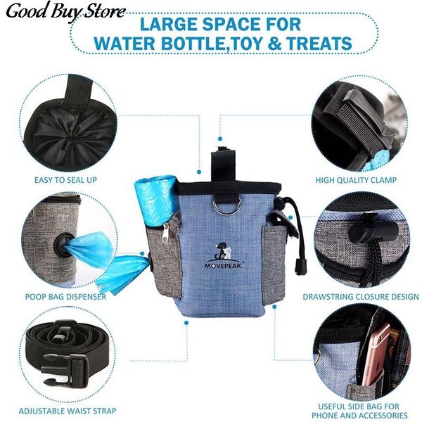 

dog puppy feeding waist bag fanny pack large capacity belts bags bottle toys training carriers snack pet feed pocket