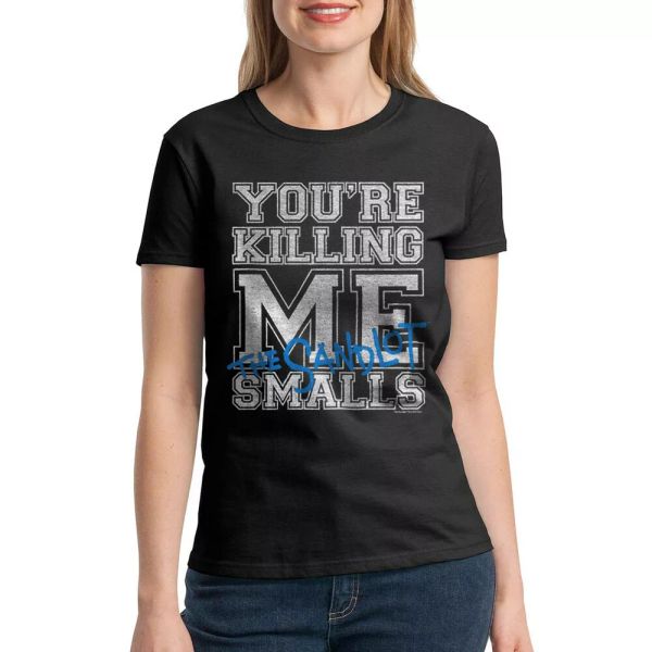 

you're killing me smalls the sandlot graphic women's black t-shirt, White;black