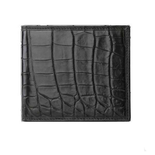 

wallets linshe crocodile men the wallet men's brief paragraph genuine leather real thing 2021 black youth thin belt, Red;black