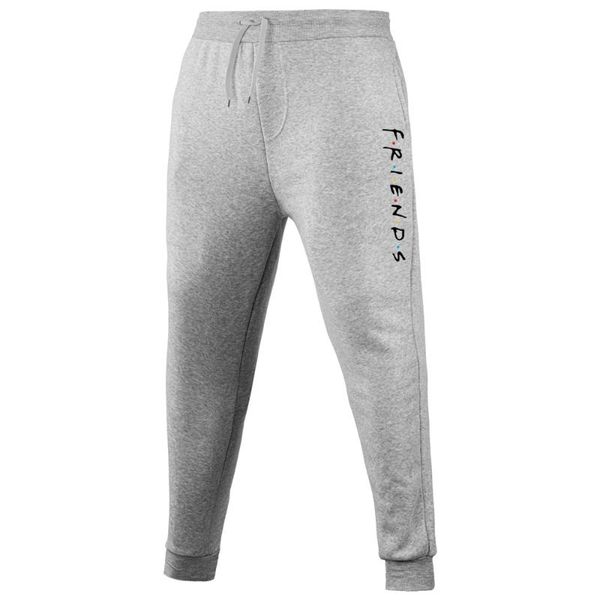 

men's pants cotton jogging pants, women's long sports sportswear, letter printing casual loose, Black