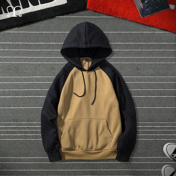 

men's hoodies & sweatshirts fashion hoodie plus size 2021 spring autumn male casual hip hop patchwork sweatshirt streetwear, Black