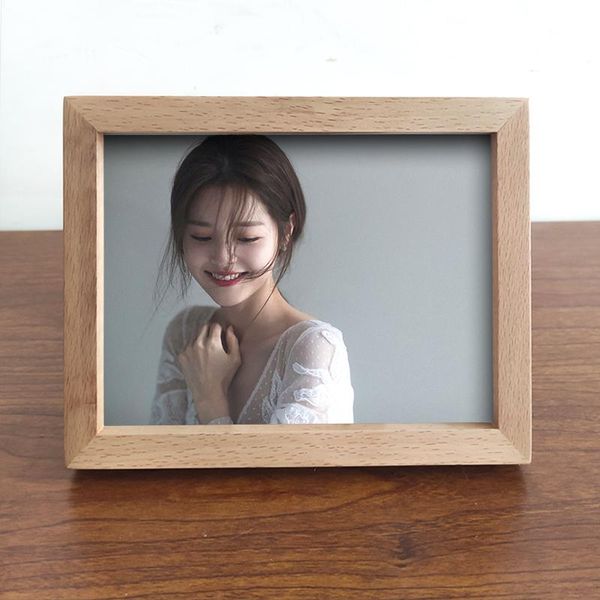 

frames vintage simple frame display wood grain rectangle elegant small creative po fixie wall marco madera bedroom decor dm50f