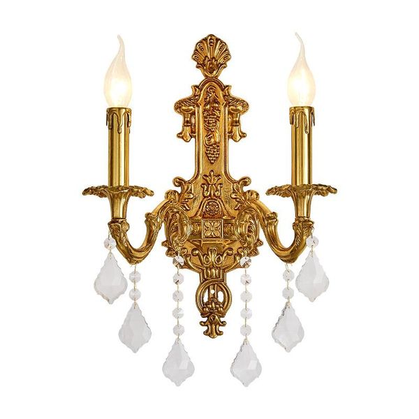 

wall lamps french living room background copper lamp bedroom bedside european simple candle double headed