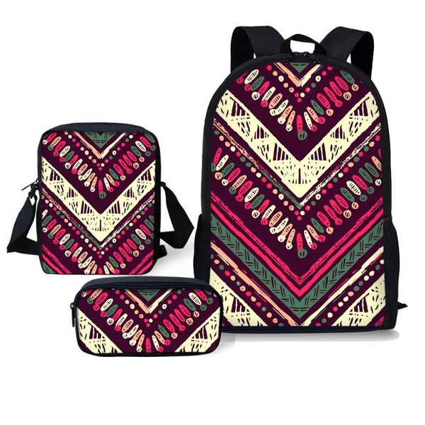 

lady girls school bags kids 3pcs bag set children preppy bookbags students ethnic pattern backpack rucksack drop