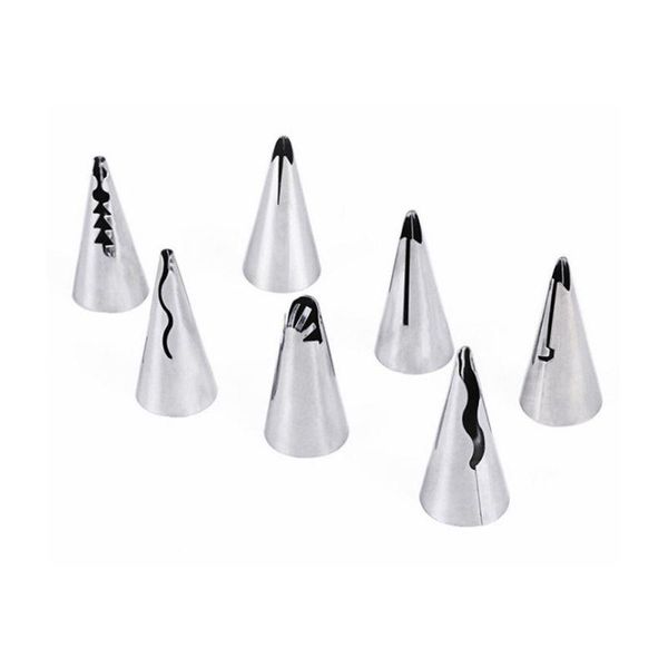 

baking & pastry tools 7pcs/set cake nozzles puff skirt icing piping decorating tips cupcake decorator tool