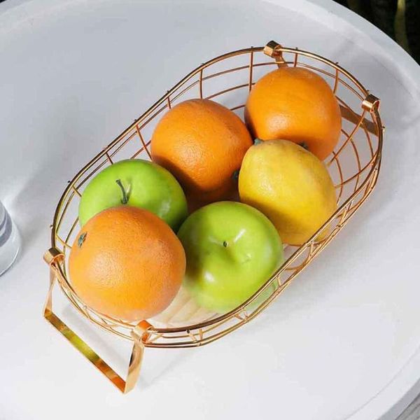 

storage baskets household iron grid basket box deskfruit sundries holder organizer