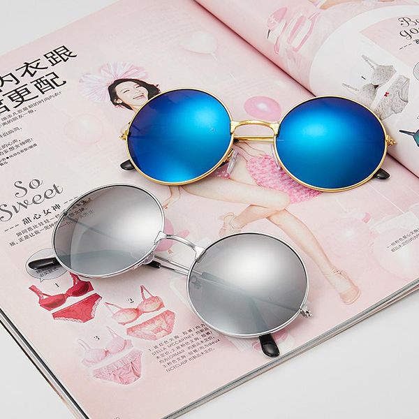 

sunglasses vintage round for men women 2021 quality alloy frame anti-uv glggle y2k glasses eyewear gafas de sol, White;black