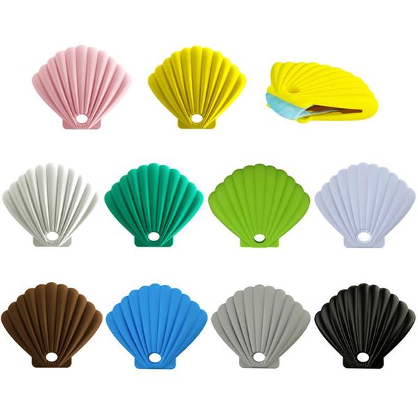 

cosmetic bags & cases silicone mask storage box cute shell shaped case portable reusable container coin money ticket holder