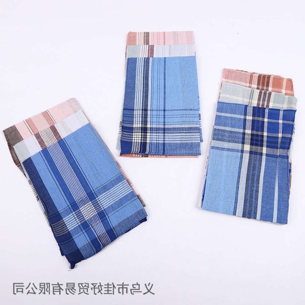 

handkerchief multi style plaid cotton and handkerchief for old men, White