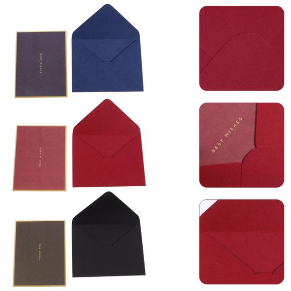 

sets gold blocking invitation cards wedding with envelopes greeting