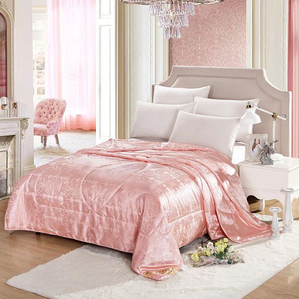 

comforters & sets 100% mulberry silk summer quilt comforter blanket duvet filling with cotton cover twin queen king size