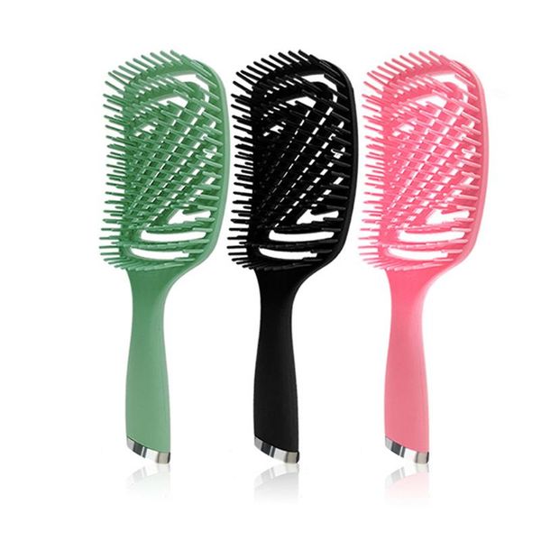 

v-shaped detangling hair brush scalp massage comb for curly detangler hairbrush women men salon brushes, Silver