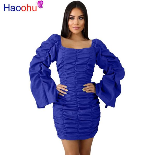 

casual dresses off shoulder party dress ruched mini bandage autumn elegant stain women long sleeve bodycon, Black;gray