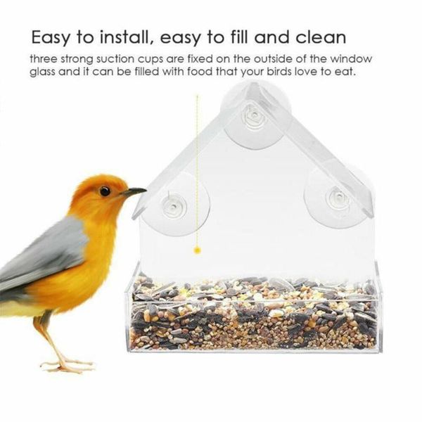

wild birds bird feeder window cage transparent brand cages