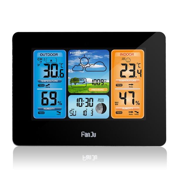 

desk & table clocks led wireless digital clock hygrometer barometer weather station frost alarm daily electronic