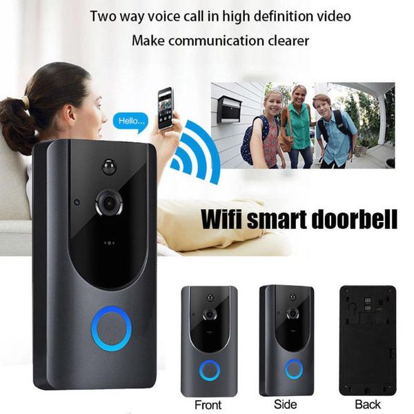 

doorbells wifi smart doorbell wireless video two-way talk door bell security ir camera intercom record 30a25