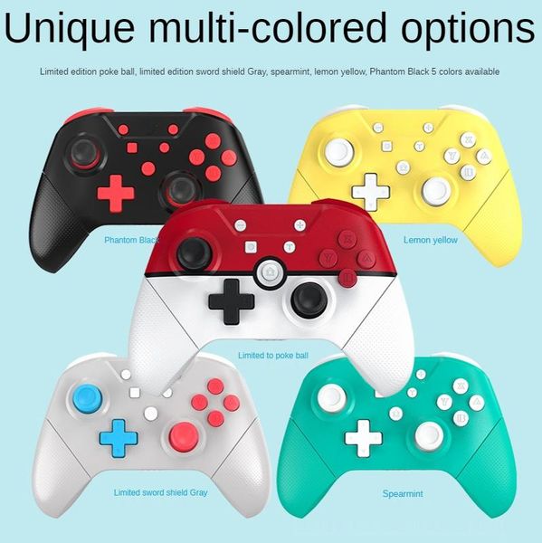 

game controllers & joysticks heyspro wireless handle compatible with switch, host bluetooth supports somatosensory vibration