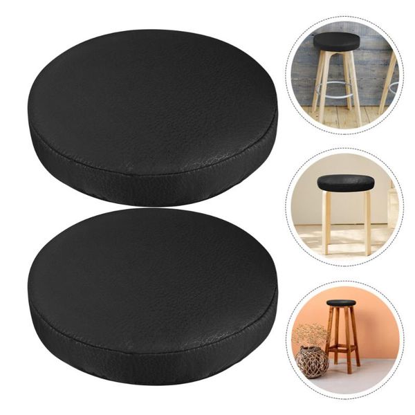 

chair covers 2pcs black stretch stool round shape