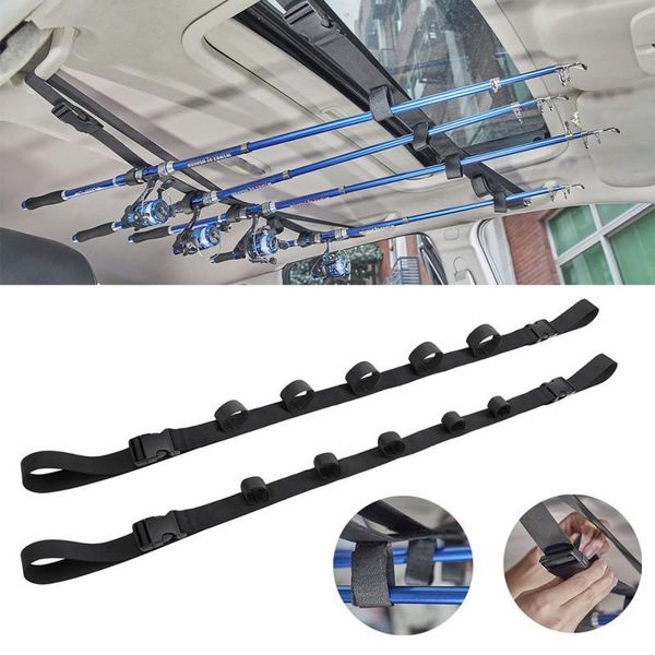 

car mounted fishing rod rack in portable storage universal strap accessories