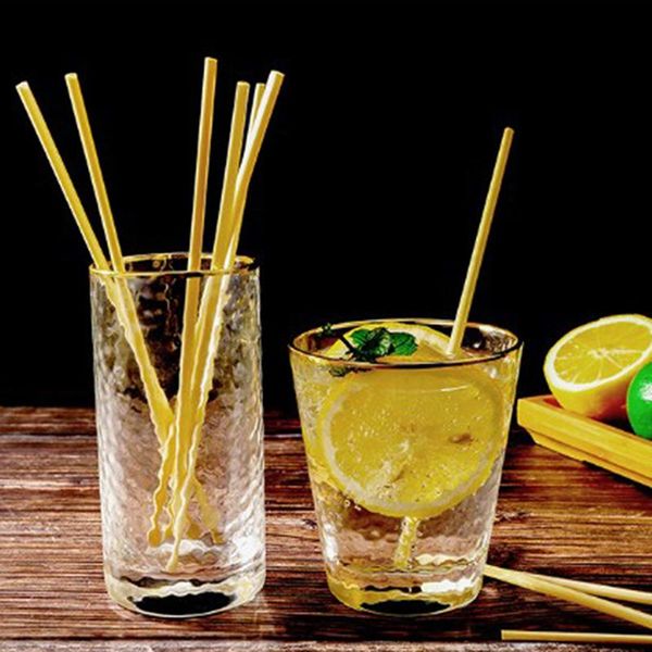 

drinking straws 100pcs/set natural wheat straw biodegradable portable
