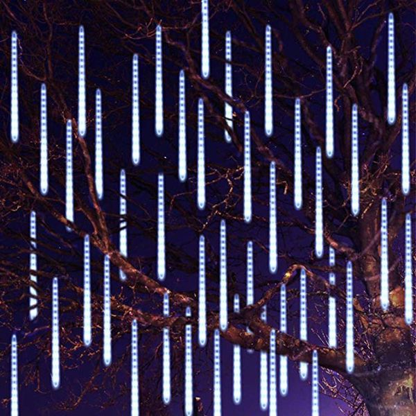 

strings thrisdar 30cm 50cm meteor shower rain led fairy string light 8 drop raindrop snow falling waterproof cascading tree