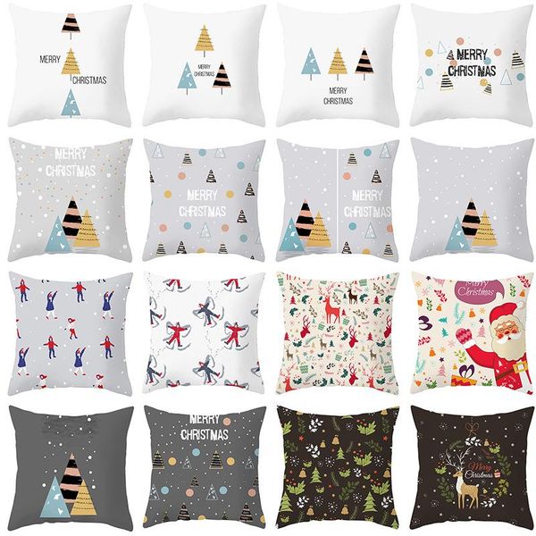 

pillow case cross border amazon christmas cover small fresh tree home cushion customization wholesale