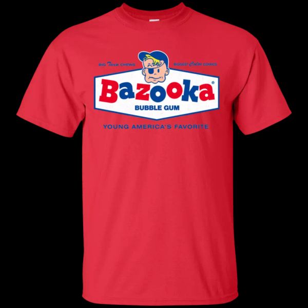 

bazooka, chewing, bubble, gum, joe, retro, candy, t-shirt, White;black