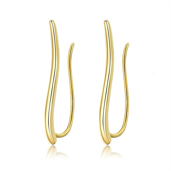 

women's stud 2021 designers pearl earrings geometric ear clasp simple line hook rings accessories sve0132, Golden