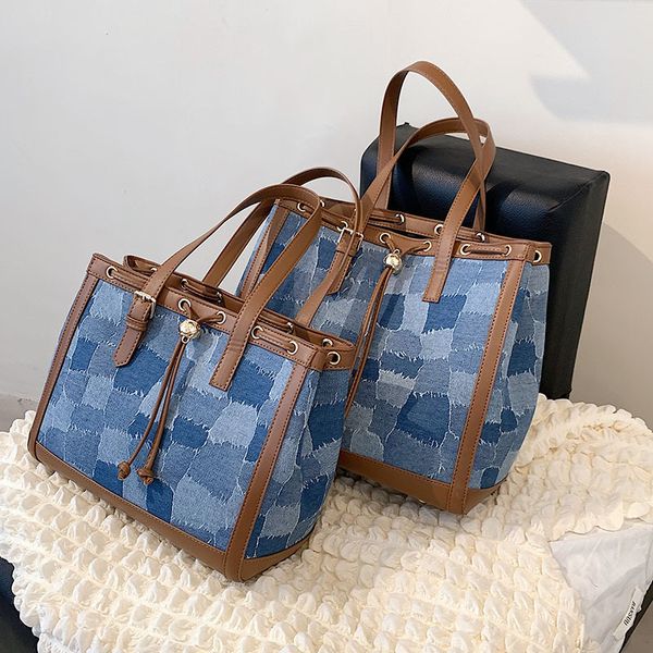 

luxury handbags branded and printed denim butot women's 2021 new portable carrying size single shoulder bag