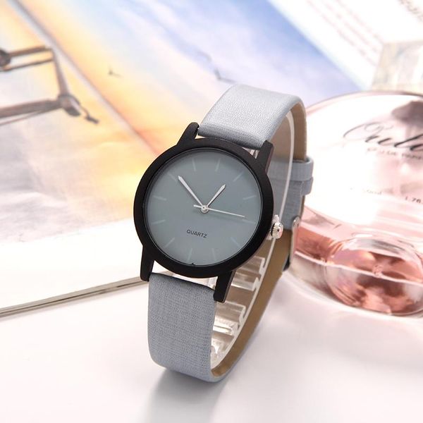 

wristwatches drop women watches fashion simple men watch leather quartz wristwatch clock bayan kol saati no logo reloj hombre, Slivery;brown