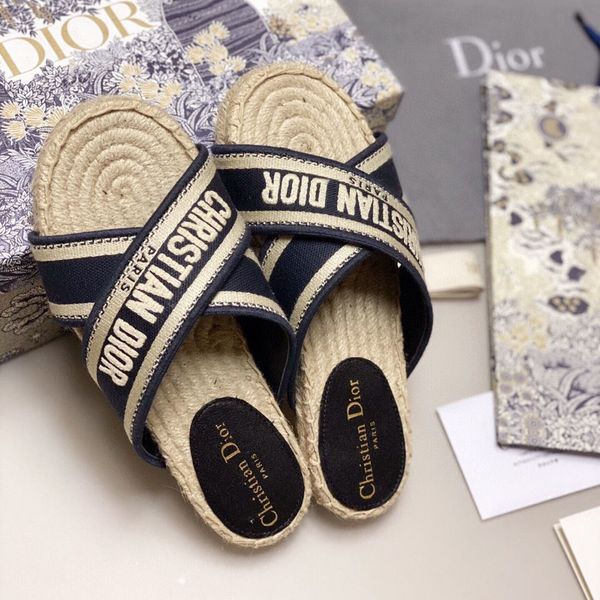 

slippers designer luxury new family embroidered letter slipper female spring summer fisherman slipper net infrared wear one word589w zly, Black