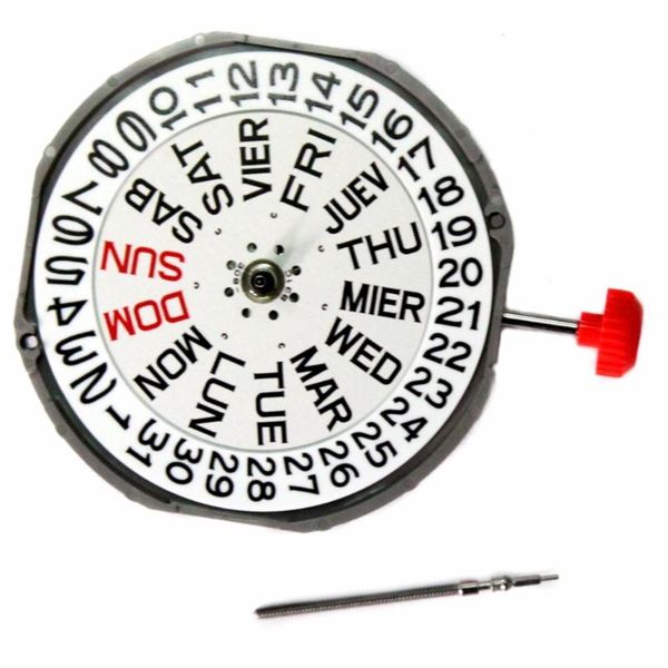 

wristwatches miyota 2405 watch movement date day at 3 position, Slivery;brown