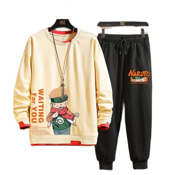 

men's tracksuits clothes, autumn, men's suit, stamina, cream neck, casual sports hooded jackets and pants, two-piece set, three-co, Gray