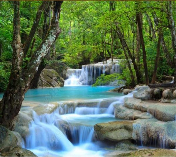 

wallpapers papel de parede hd forest river waterfall wallpaper mural living room bedroom sushi shop restaurant home decor