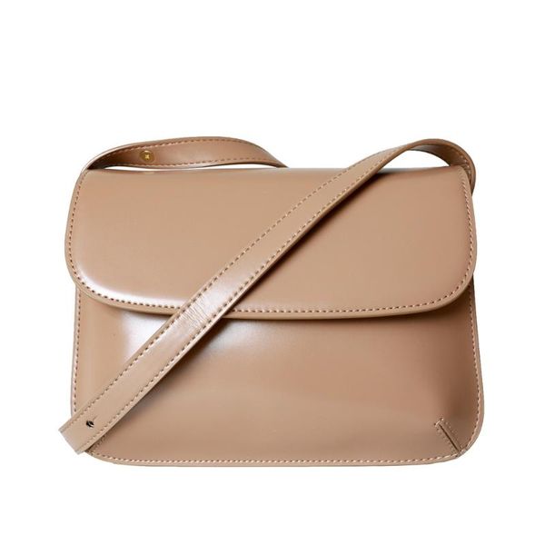 

evening bags 2021 clamshell multi-compartment tofu bag shoulder cow leather small square women