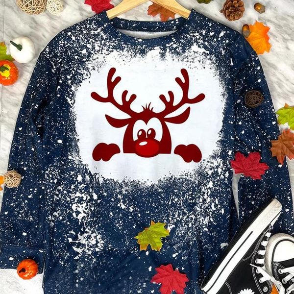 

women's t-shirt merry christmas t-shirts autumn winter casual loose streetwear o-neck raglan sleeve prints blouse, White