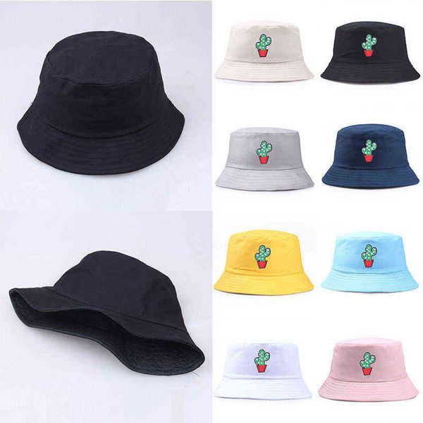 

maple leaf bucket hat for men women hip hop casual panama hats embroider cotton summer casual sun cap wide brim high hat g220311, Blue;gray