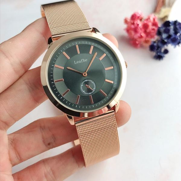 

fashion women's watches stainless steel material brand quartz watch black boy and girl couple clock montre femme wristwatches, Slivery;brown